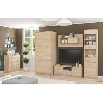 Šatní skříň CHACALTAYA, dub sonoma/bílý mat