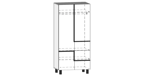 Šatní skříň DZENGAL 4D, dub artisan/bílá, 5 let záruka