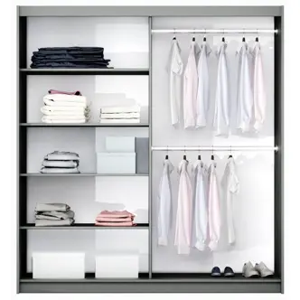 Šatní skříň ENELMO 200, grafit/grafit