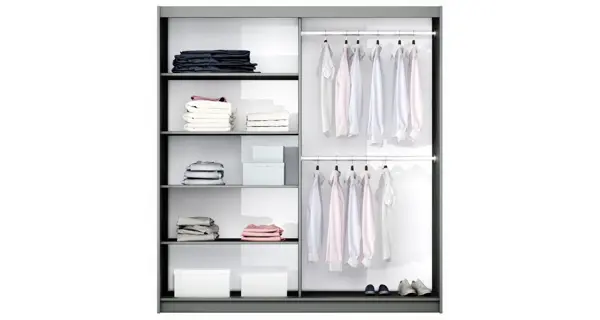 Šatní skříň ENELMO 200, grafit/grafit