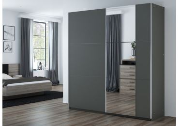 Šatní skříň ENELMO 200, grafit/grafit