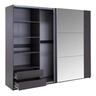 Šatní skříň ENELMO 250, bílá/bílá