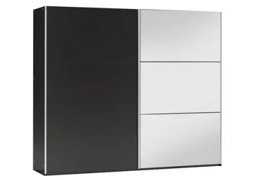 Šatní skříň ENKIN 250, černá/černá