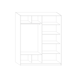 Šatní skříň EUDUNDA 2 A, dub sonoma/dub sonoma/bílá, 5 let záruka