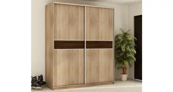 Šatní skříň EUDUNDA 2 B, dub sonoma/dub sonoma/dub sonoma tm.