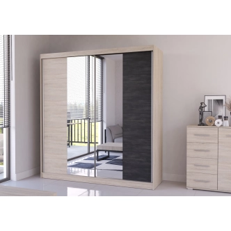 Šatní skříň EUTICHIANO, dub sonoma/borovice norská