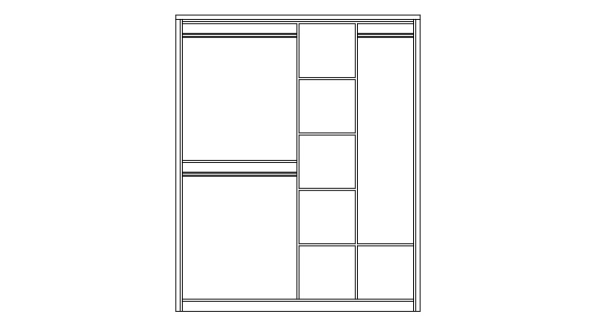 Šatní skříň EVESE 180 cm, dub shetland