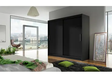 Šatní skříň GAMBA I, černý mat
