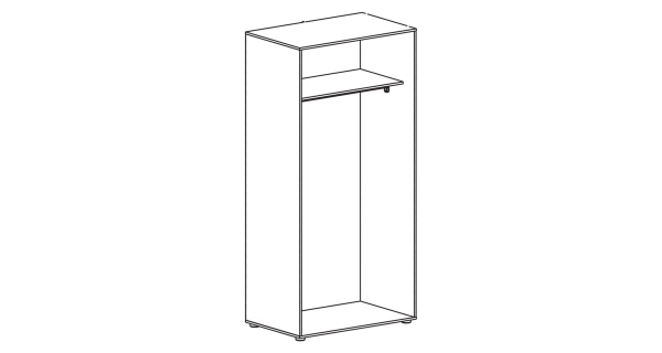 Šatní skříň GEBROULAZ 2D, dub sonoma