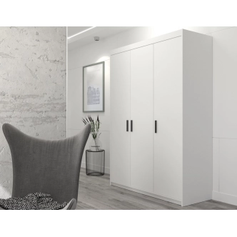 Šatní skříň GIESSI 3D, bílá