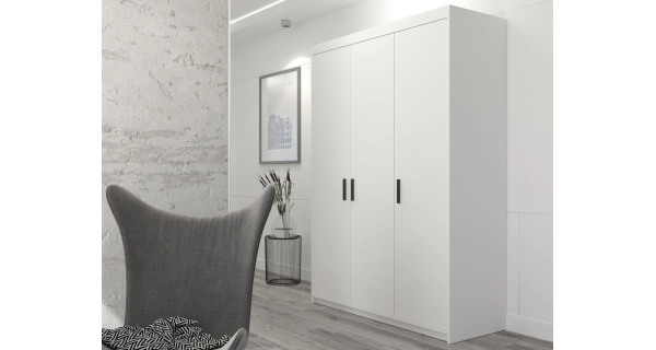Šatní skříň GIESSI 3D, bílá