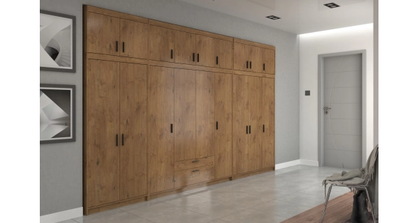 Šatní skříň GIESSI 3D, dub lefkas