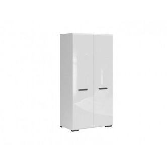 Šatní skříň GIUSEPPE, bílá/bílý lesk