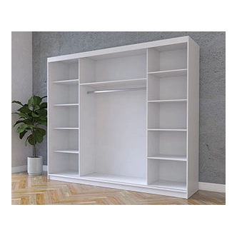 Šatní skříň GOFREDO II bez zrcadla, bílá