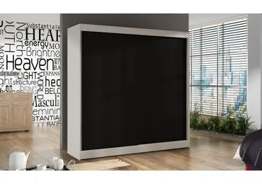 Šatní skříň HEMIS X, bílá/černá