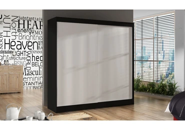 Šatní skříň HEMIS X, černá/bílá