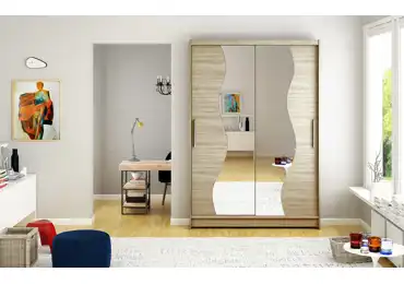 Šatní skříň KENDI S, sonoma/zrcadlo