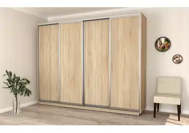 Šatní skříň LESLIE o výšce 240 cm, dub sonoma