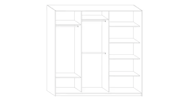 Šatní skříň MELROSE 4 D, dub sonoma/dub sonoma/dub sonoma tm.