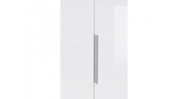 Šatní skříň MOCHO 2D1S, dub wotan/bílý lesk