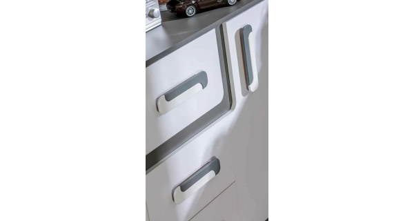 Šatní skříň ORAKI I, antracit/bílá