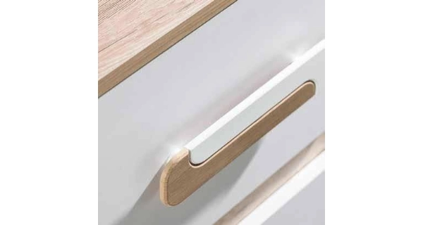 Šatní skříň ORAKI XIX, dub jasný/bílá