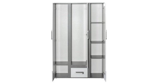 Šatní skříň ORAKI XIX, dub jasný/bílá