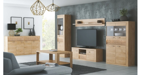 Šatní skříň PULCHERIA 3, dub ribbeck/kostka