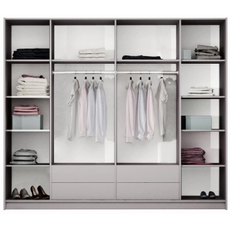 Šatní skříň SAMESTI B, bílá/bílá