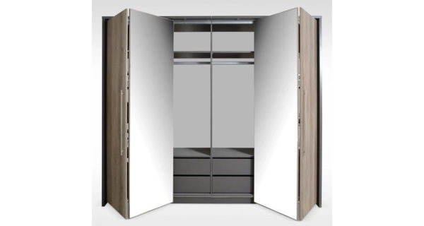 Šatní skříň SAMESTI B, bílá/bílá