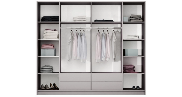 Šatní skříň SAMESTI B, bílá/bílá