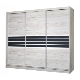 Šatní skříň SHOKIN 250, dub craft/grafit