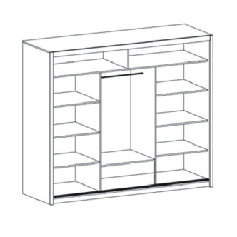 Šatní skříň SLIGO, bílá