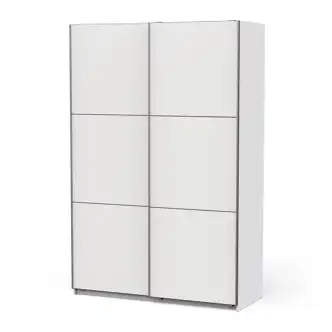 Šatní skříň SOLGAR s posuvnými dveřmi, bílý mat