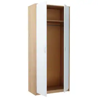 Šatní skříň SWAUN 2, dub sonoma/bílá 