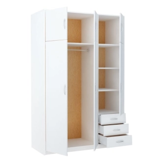 Šatní skříň SWAUN 3, bílá