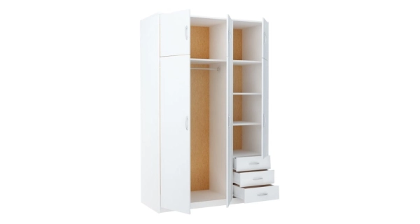 Šatní skříň SWAUN 3, bílá