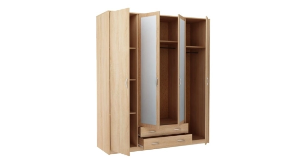 Šatní skříň SWAUN 4, dub sonoma