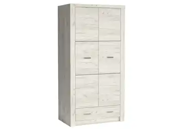 Šatní skříň SWED 2D1S, jasan bílý