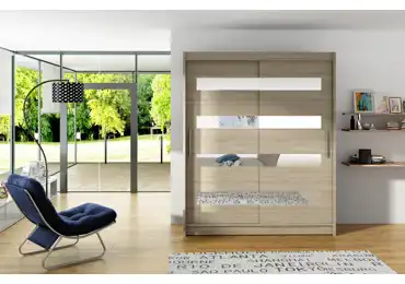 Šatní skříň TABARI XIII, sonoma/zrcadlo