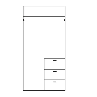 Šatní skříň URUNGA 2D60, olše