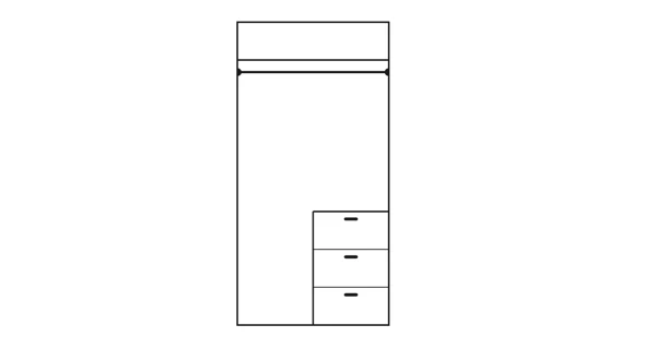 Šatní skříň URUNGA 2D60, olše