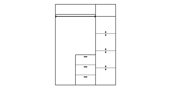 Šatní skříň URUNGA 3D60, olše, 5 let záruka