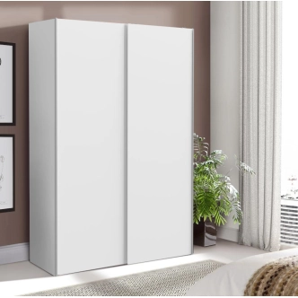 Šatní skříň ZUBARA s posuvnými dveřmi, bílá, 5 let záruka