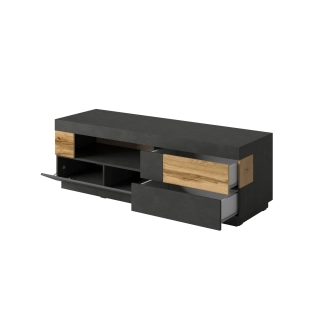SCHIAHOT televizní stolek 2S1V, matera/dub wotan