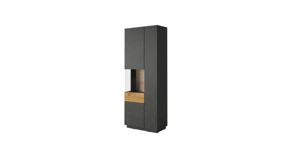 SCHIAHOT vitrína 2D, levé provedení, matera/dub wotan