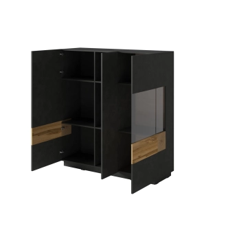 SCHIAHOT vitrína 3D, matera/dub wotan