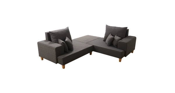 Sedací souprava MORADO 3, šedohnědá