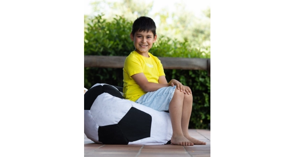 Sedací vak POLTRON, bílá/černá