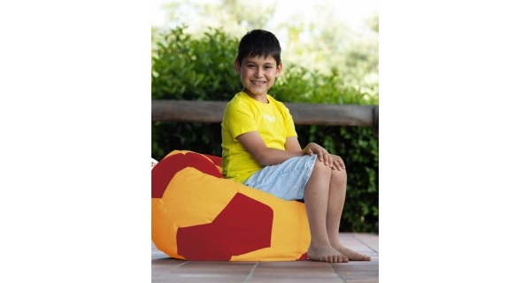 Sedací vak POLTRON, žlutá/červená